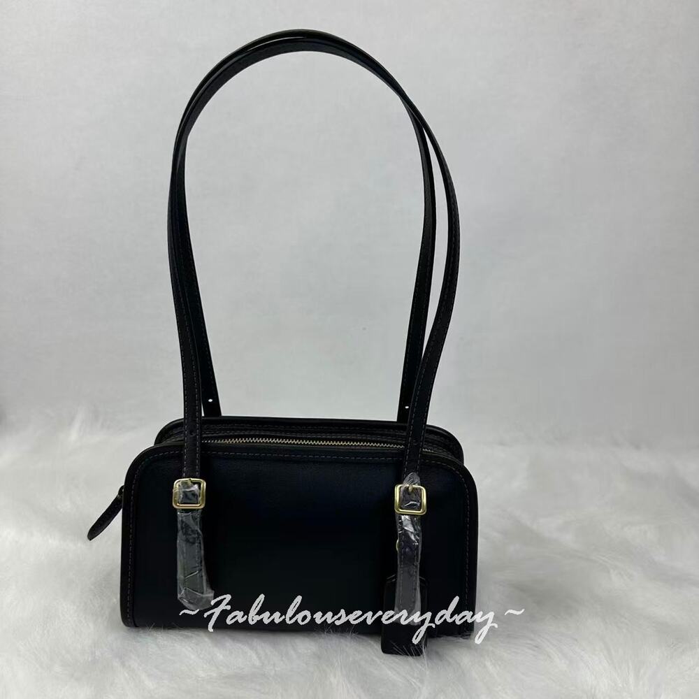 COACH Swing Zip Bag 20 Shoulder Bag In Leather/Brass/Black CAM45 NWT